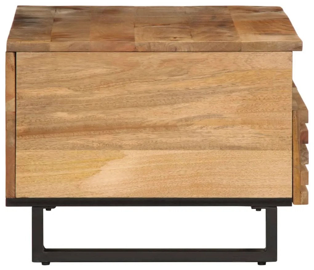 Mesa de centro 80x55x40 cm madeira de mangueira áspera maciça