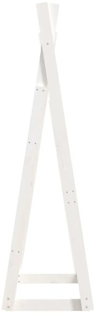 Suporte para roupas 100x45x150 cm madeira pinho maciça branco