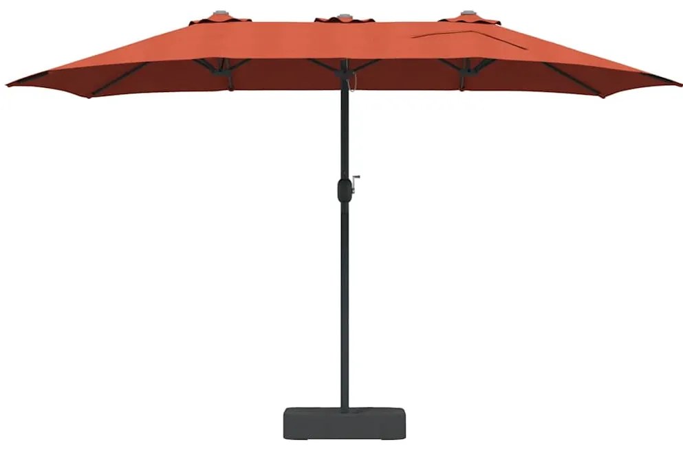 Guarda-sol de Jardim Terracota 385 x 209 x 244 cm tecido