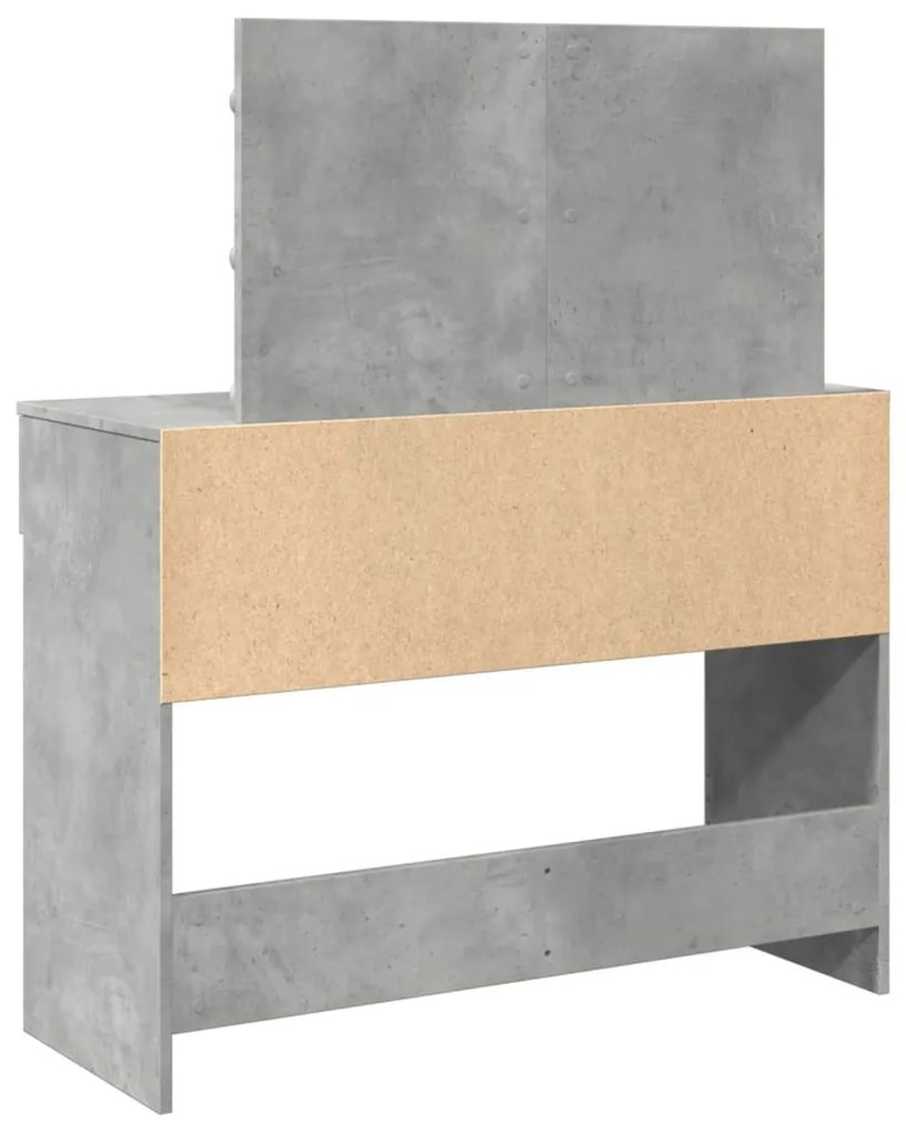 Toucador com LEDs 100x40x120 cm cinzento cimento