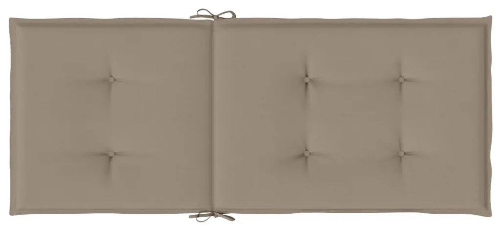 Almofadões cadeiras altas jardim 4 pcs tecido cinza-acastanhado