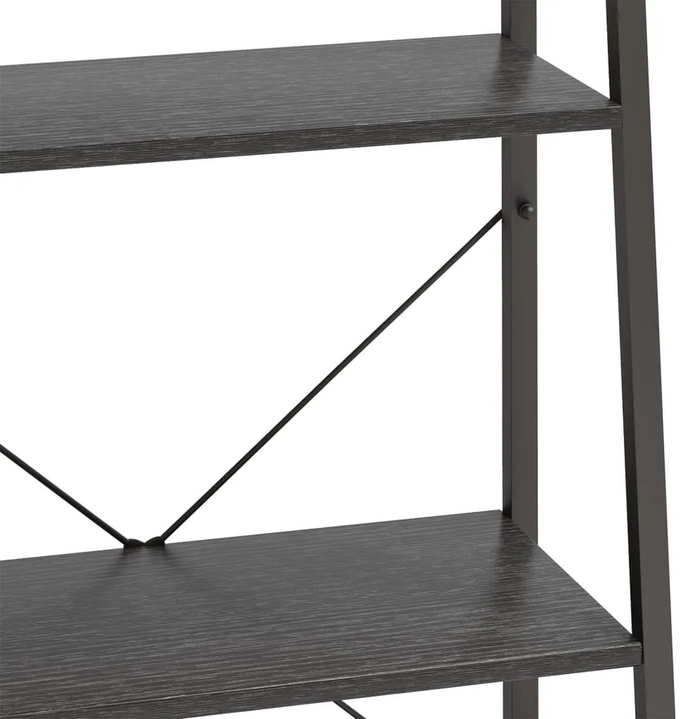 Estante de pé 3 prateleiras 56x35x108 cm preto