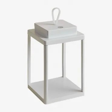 Lâmpada De Mesa Led Sem Fio Para Exterior Em Alumínio Xolara Branco - Sklum