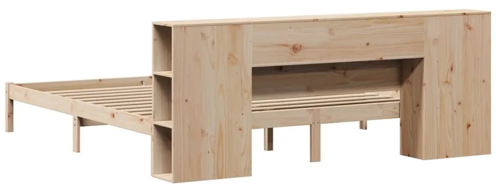 Cama com estante sem colchão 200x200 cm pinho maciço