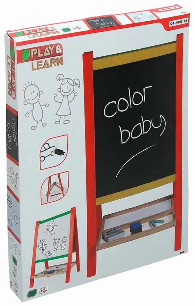 Quadro de Dupla Face Color Baby Cavalete 40 x 34,5 x 65 cm