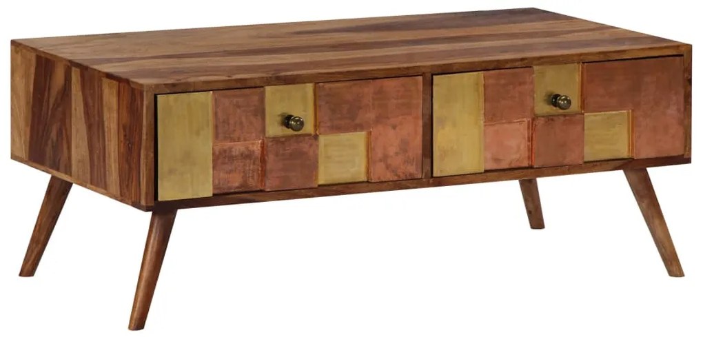 vidaXL Mesa de centro 100x50x39 cm madeira maciça