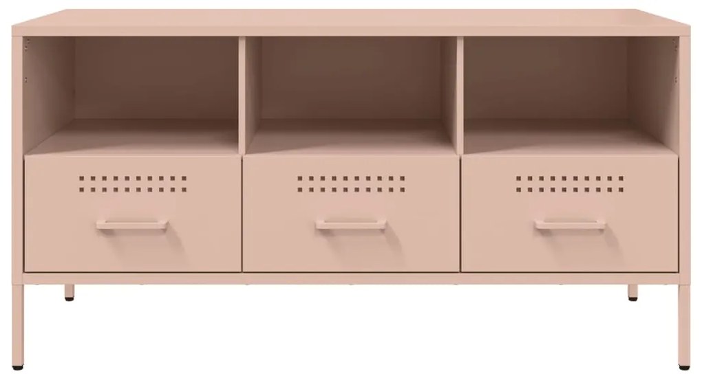 Móvel de TV 100,5x39x50,5 cm aço rosa