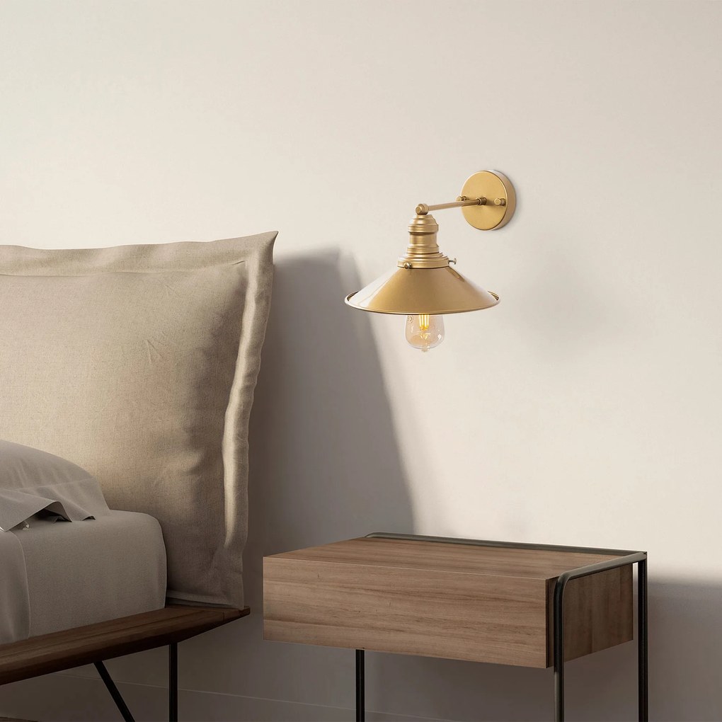 Aplique de Parede Conical – Dourado – 24 x 27 x 20 cm