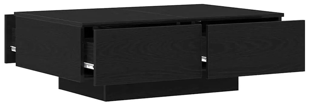 Mesa de Centro vidaXL em Madeira de Carvalho Preto 90x60x31 cm