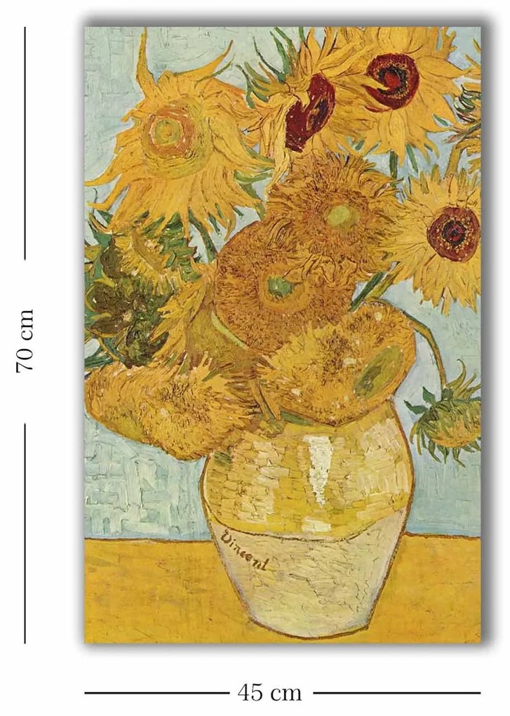 Pintura Decorativa em Tela 4570VANGOGH003 – Multicolor – 45 x 70 cm