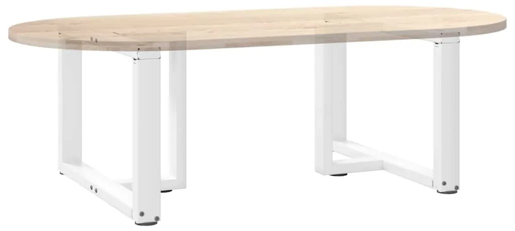 Pés para mesa de centro em forma de T, 2 peças, branco, 60x25x(42-43)