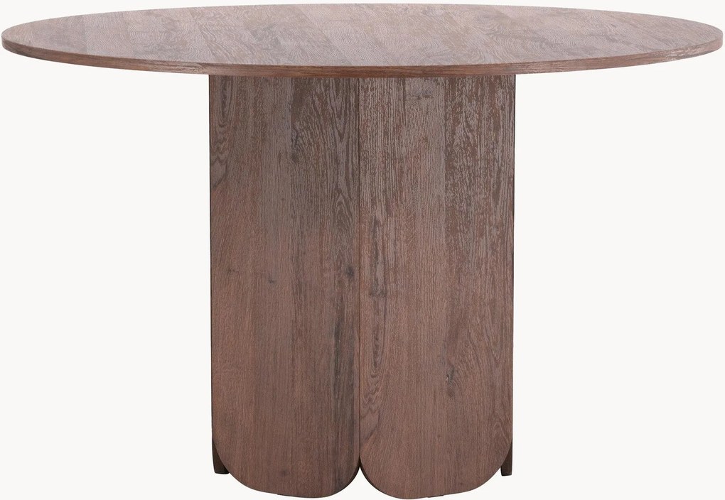 Mesa de jantar redonda com efeito de madeira Tekla, Ø 120 cm