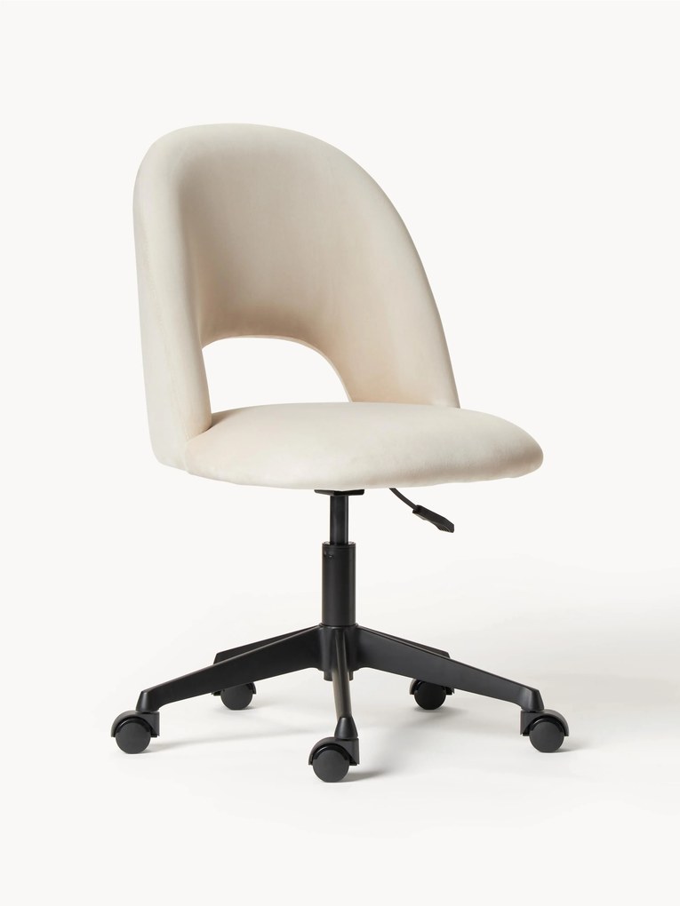 Cadeira de escritório em veludo com altura ajustável Rachel
