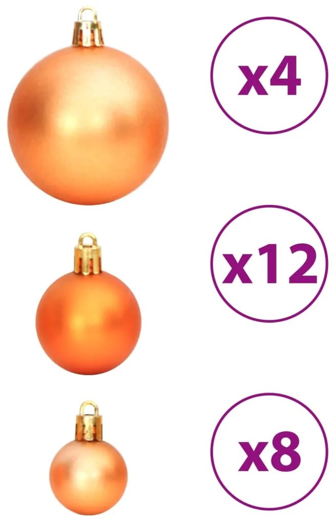Enfeites de Natal 100 pcs 3 / 4 / 6 cm castanho