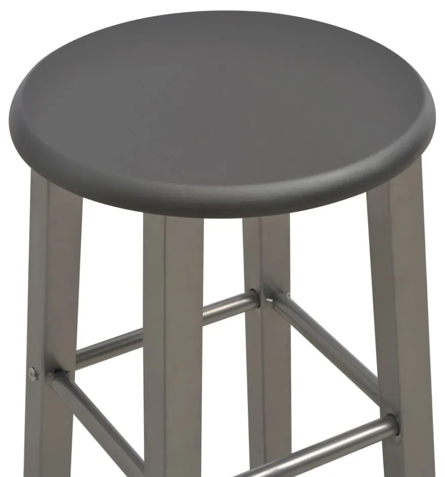 3 pcs conjunto de bar em madeira e aço antracite
