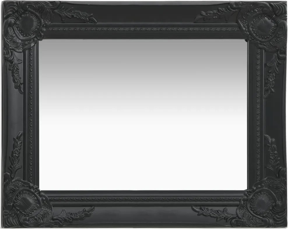 Espelho de parede estilo barroco 50x40 cm preto