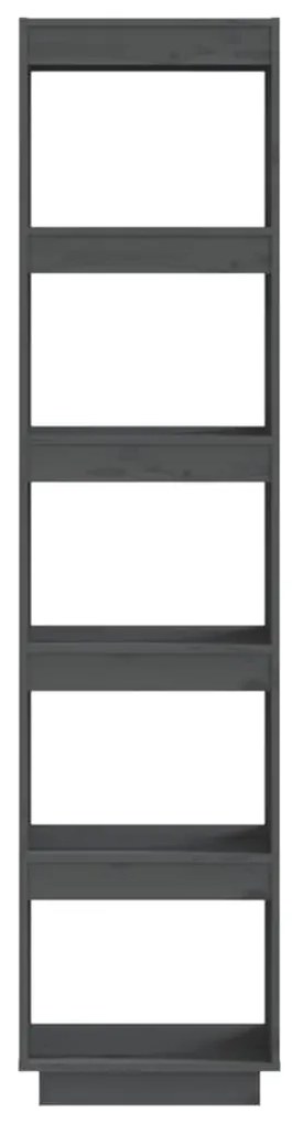 Estante/divisória 40x35x167 cm pinho maciço cinzento