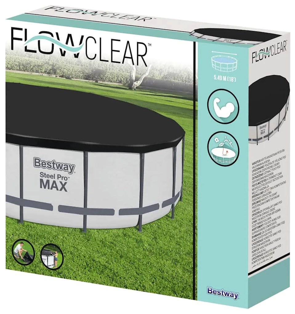 Flowclear Cobertura de piscina Fast Set 555 cm