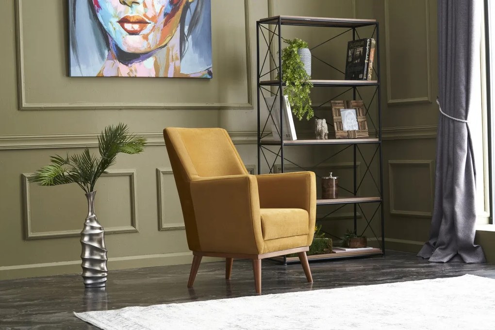 Cadeira Wing Gonca – Dourada – 74x80x75 cm