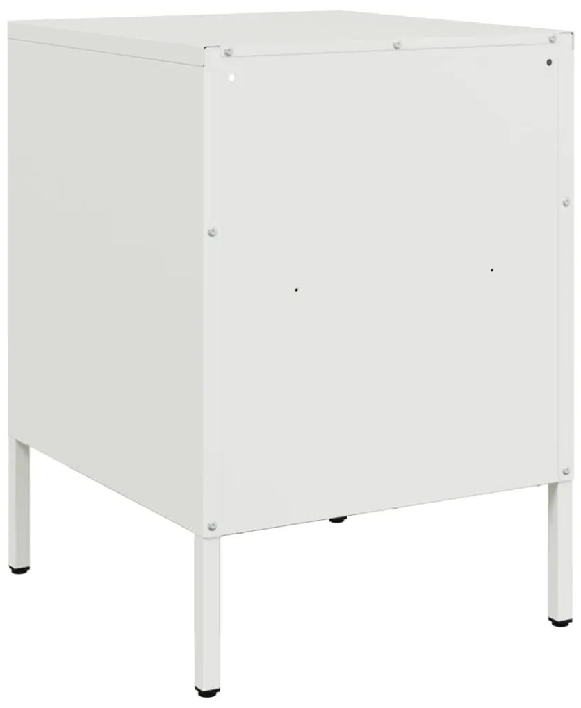 Mesa de cabeceira 36x39x50,5 cm aço branco