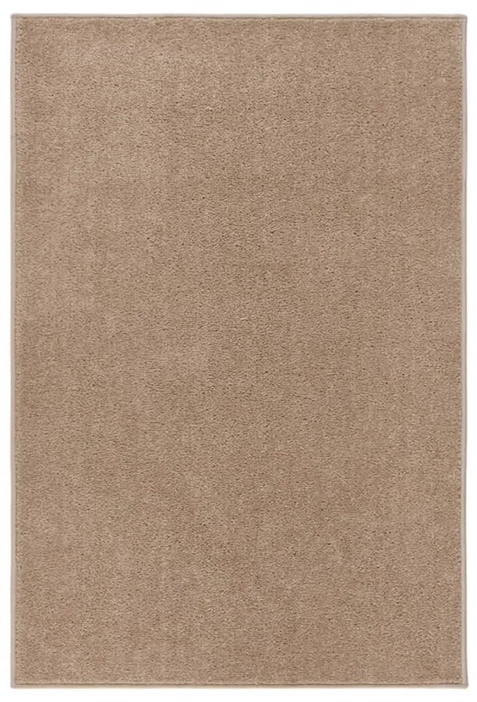 340357 vidaXL Tapete de pelo curto 160x230 cm castanho