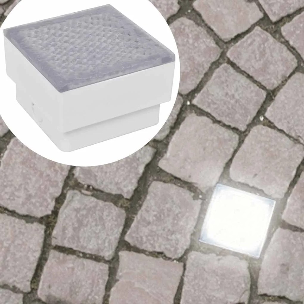 Lâmpada embutida no chão com 2 LED 100 x 100 x 68 mm