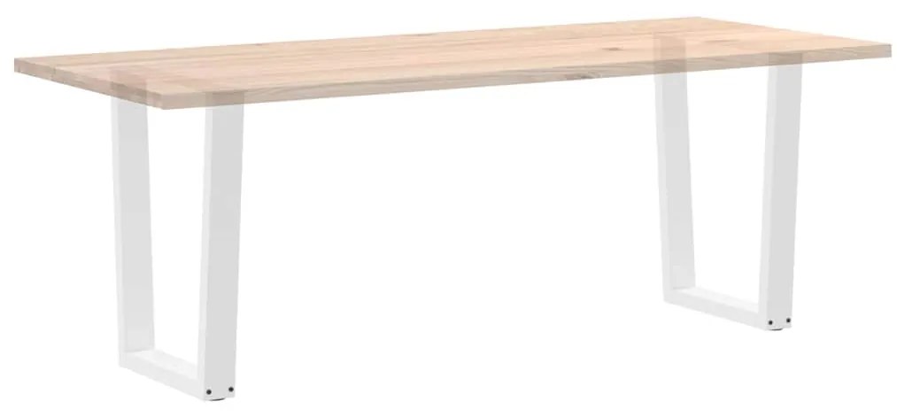 Pernas para mesa de jantar em V, 2 peças, branco, 60x(72-73,3) cm, aço