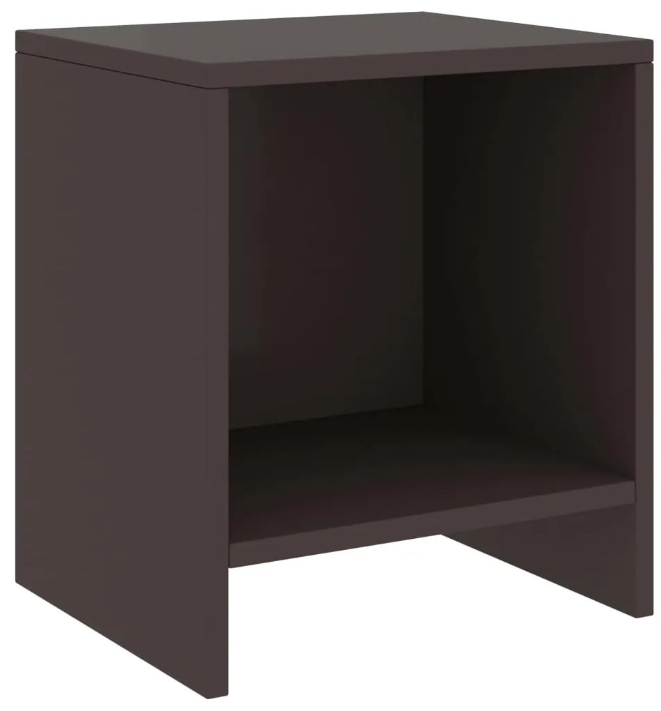vidaXL Mesa de cabeceira 35x30x40 cm pinho maciço castanho-escuro