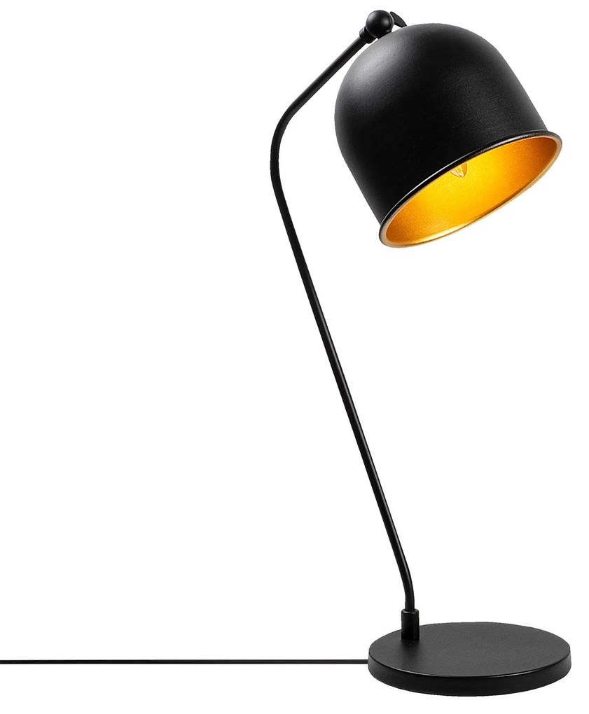 Candeeiro de Mesa Sanika – Preto e Dourado – 18 x 30 x 56 cm