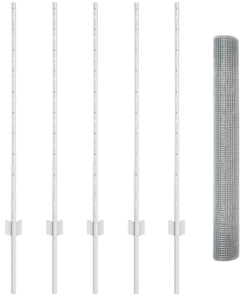 Conjunto de Cerca de Arame de Galinha Conjunto de 2 Aço galvanizado