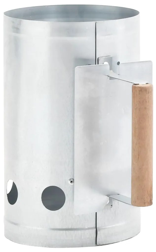 vidaXL Chaminé de acender carvão p/ churrasqueiras aço galvanizado