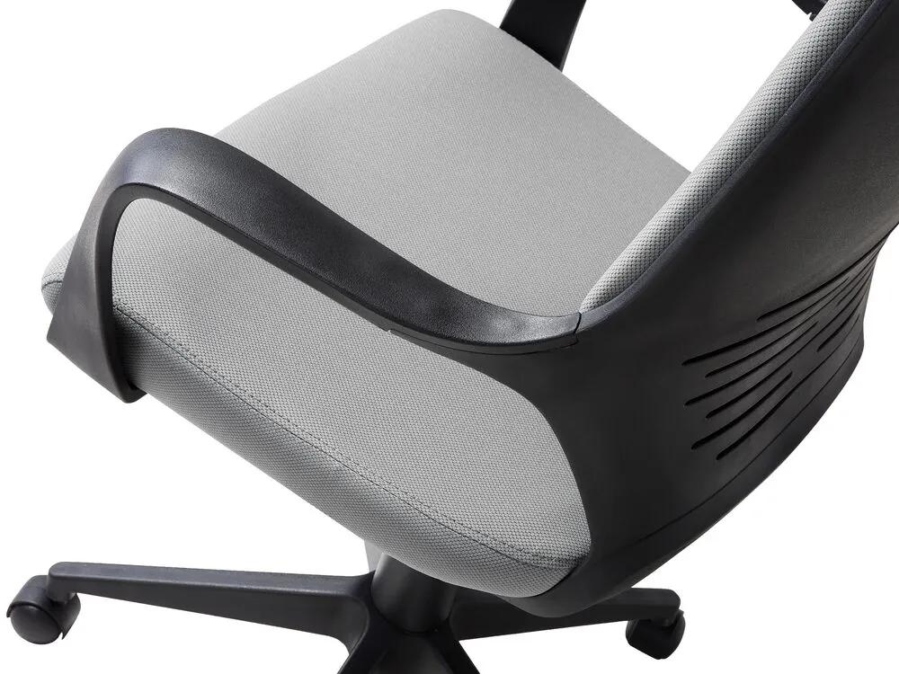 Cadeira de escritório em tecido preto e cinzenta DELIGHT Beliani