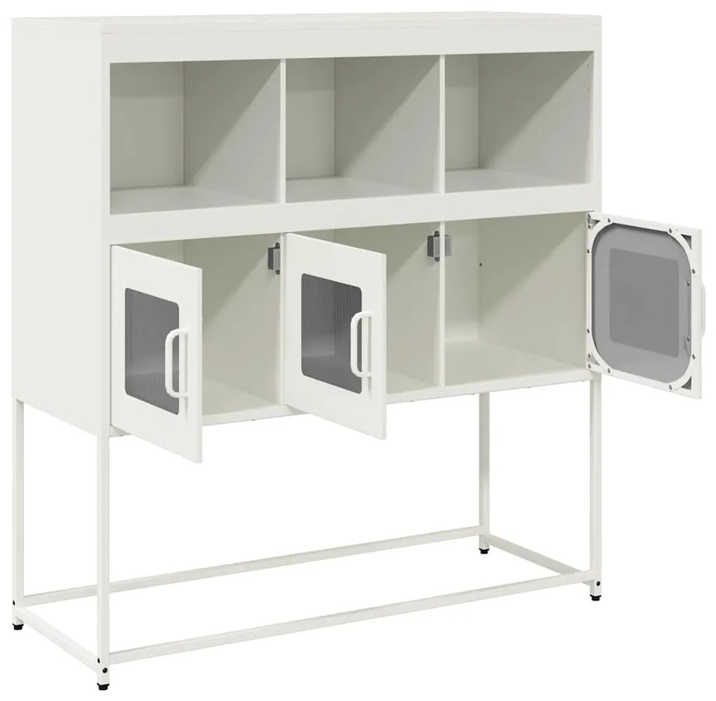 Aparador 100,5x39x107 cm aço laminado a frio branco