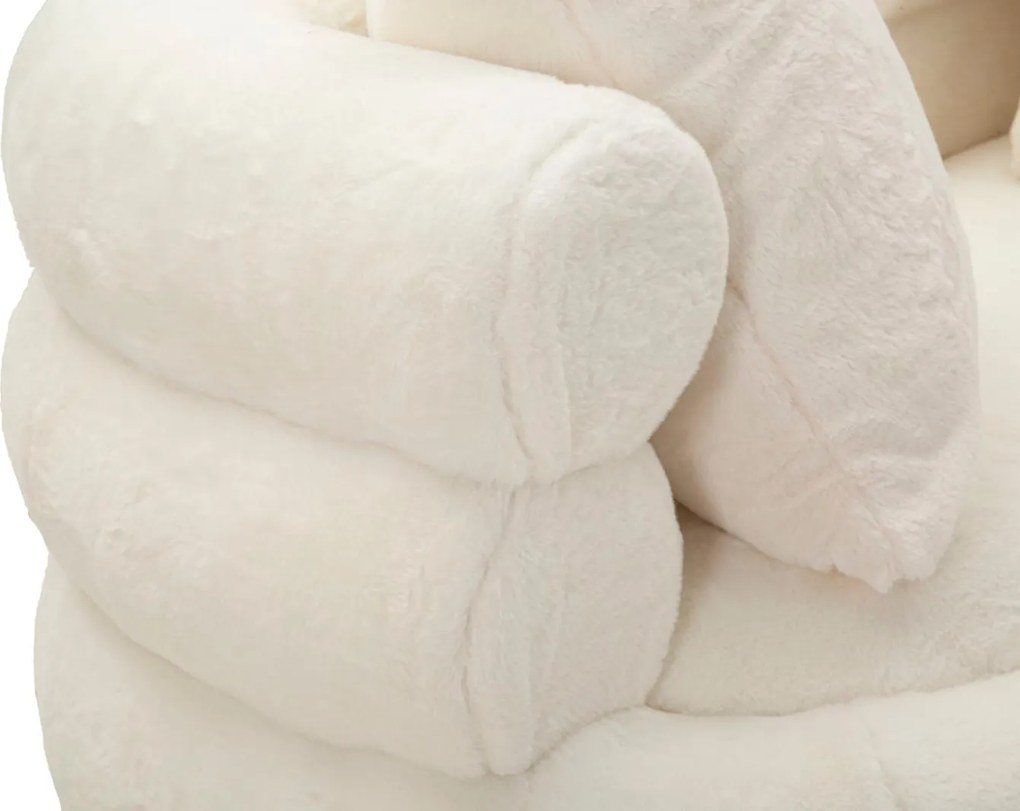 Sofá Glam Soffy Plus de 2 Lugares em Pelo Sintético – 133x68x69 cm – B