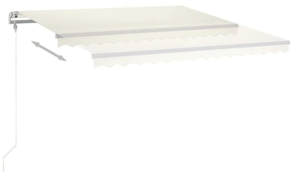 Toldo automático com LED e sensor de vento 400x300 cm cor creme