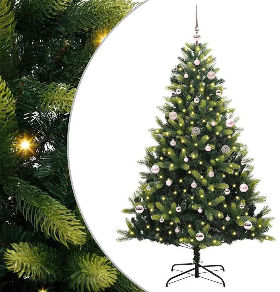 vidaXL Árvore de Natal Artificial com Hastes Flexíveis 150 LEDs 150 cm