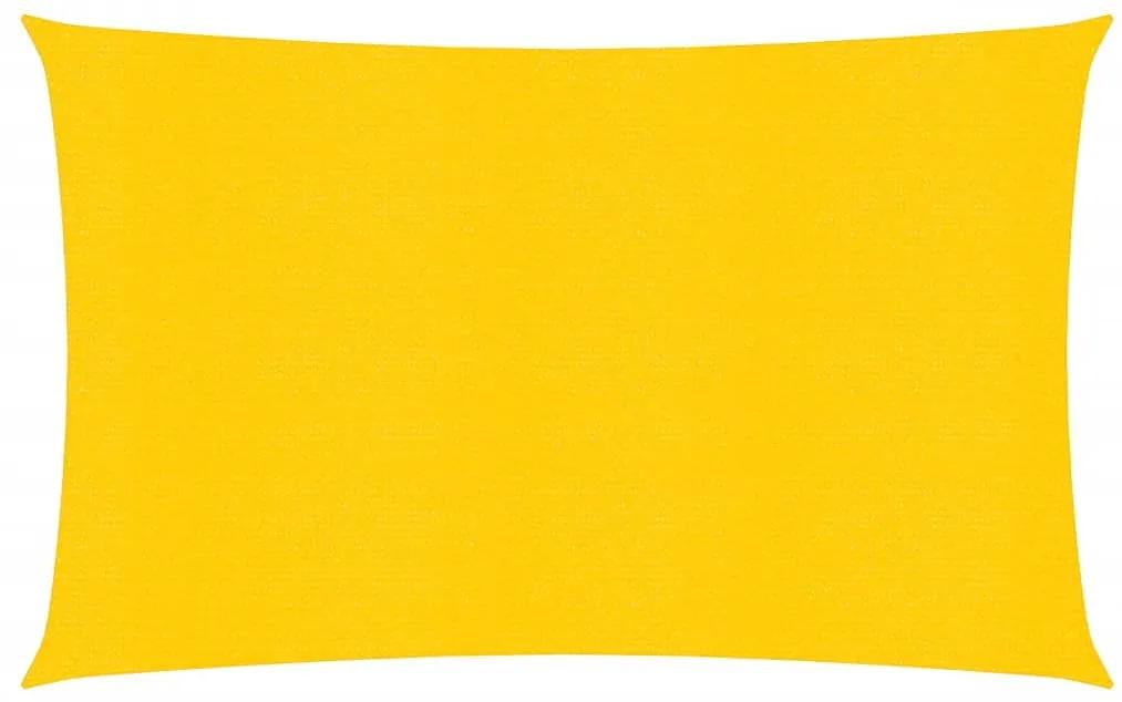 Para-sol estilo vela 160 g/m² 2x4 m PEAD amarelo