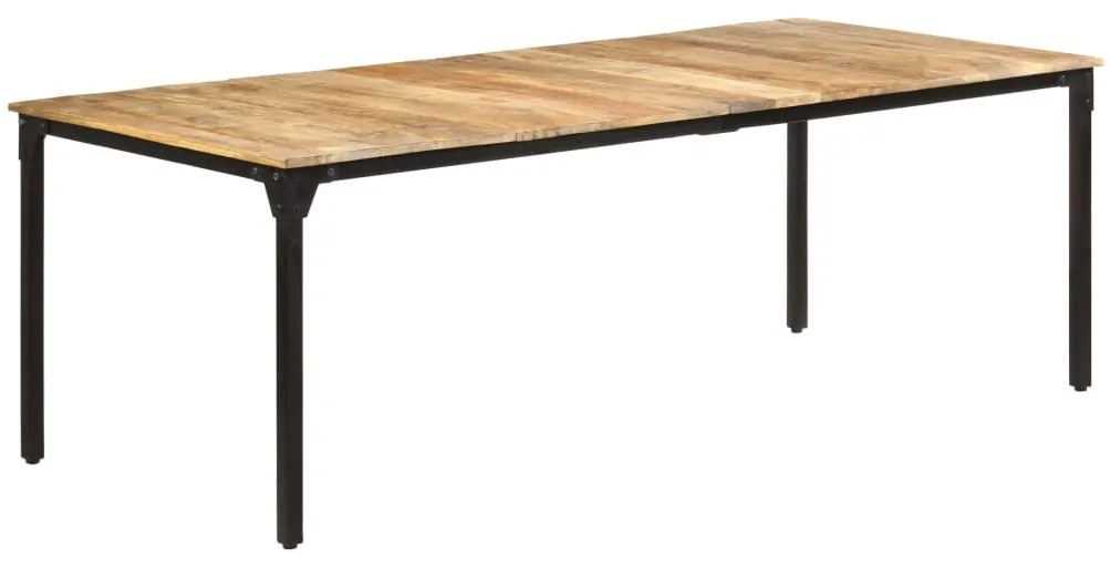 Mesa de jantar 220x100x76 cm madeira de mangueira áspera
