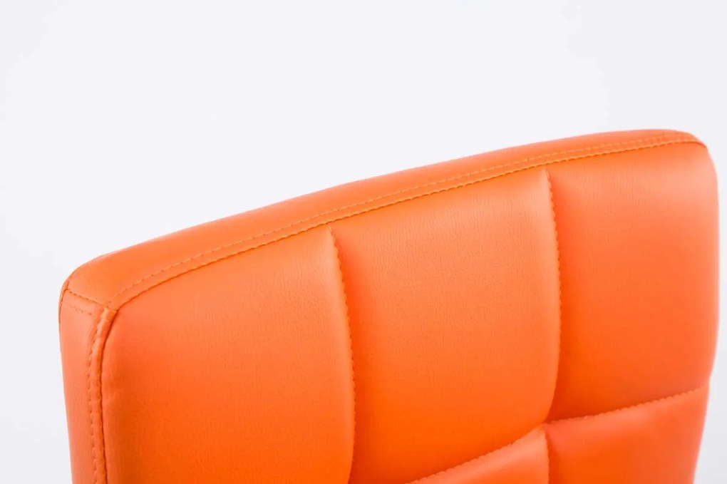 Conjunto de 2 bancos altos Palma V2 em couro sintético 74-88 x 44 x 49 cm Laranja