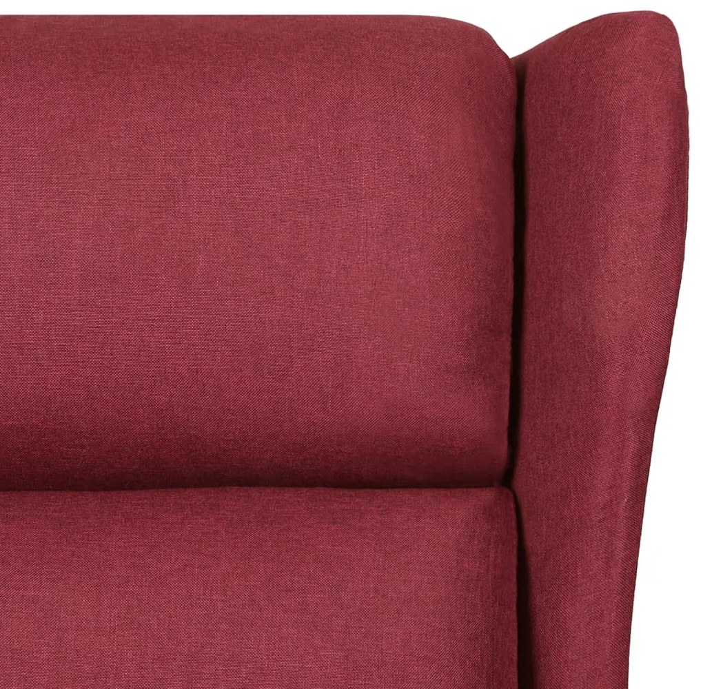 Poltrona reclinável tecido vermelho tinto