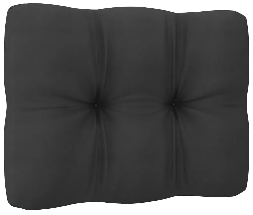 10 pcs conj. lounge jardim c/ almofadões pinho maciço antracite