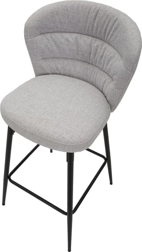 CONJUNTO DE 2 BANCOS DE BAR LOSANNA 52X59X108 CM CINZENTO E PRETO