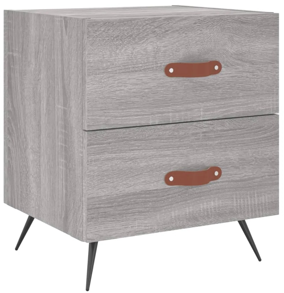Mesas de cabeceira 2 pcs derivados de madeira sonoma cinza