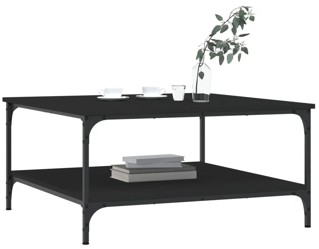 Mesa de centro 80x80x40 cm derivados de madeira preto