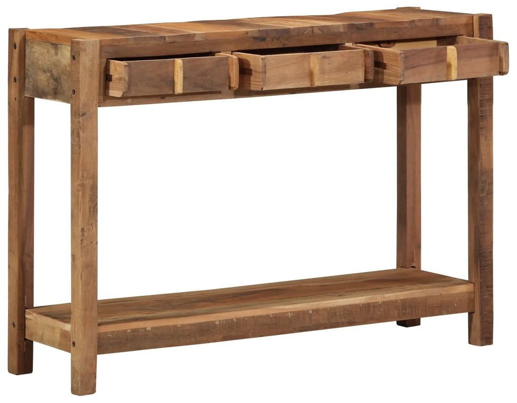 Mesa de Console 107x33x76 cm Madeira Recuperada