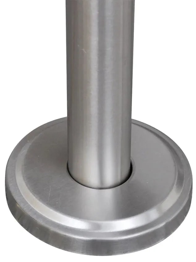 Caixa de correio, dupla, num suporte em aço inoxidável