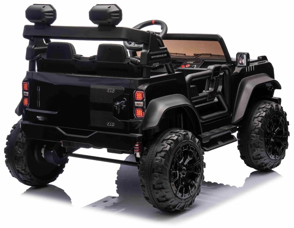 Carro elétrico para crianças 24V 2 lugares Ford Bronco XXL com tração traseira, licenciado Rodas Plástico Preto