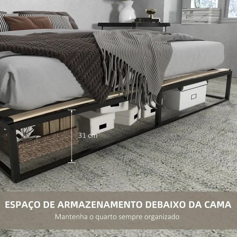 Estrutura de Cama Klema - 180x200 cm - Design Retro