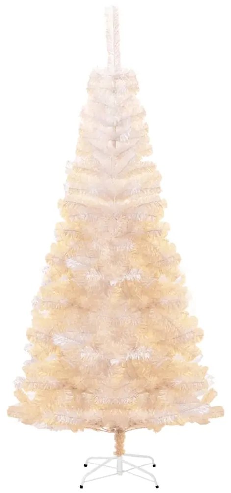 Árvore Natal artificial + pontas iridescentes 210 cm PVC branco