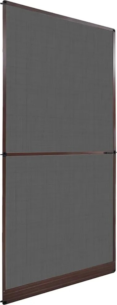 vidaXL Tela anti-insetos articulada para portas 120 x 240 cm castanho